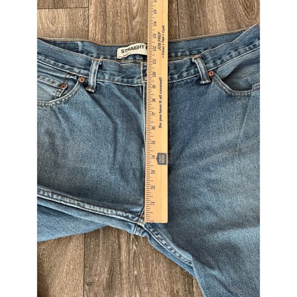 LEVI'S 505 STRAIGHT FIT MENS DENIM BLUE JEANS SIZE 36X34 TALL-LONG 100% COTTON - Picture 4 of 10